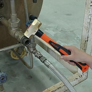 WEDO Brass Sledge Hammer With Fiberglass Handle, Non-Magnetic, Die-Forge, Corrosion Resistant, DIN Standard, 1lb, 300mm, 12"
