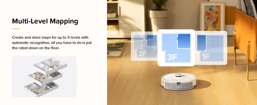 roborock Q7 M5 Robot Vacuum and Mop Combo, 10,000Pa HyperForce Suction, Robotic Vacuum Cleaner, Dual Anti-Tangle System, APP-Controlled Mopping, LiDAR Navigation, for Pet Hair and Carpet, White