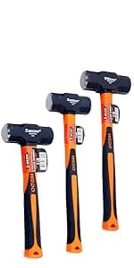 WEDO Brass Sledge Hammer With Fiberglass Handle, Non-Magnetic, Die-Forge, Corrosion Resistant, DIN Standard, 1lb, 300mm, 12"