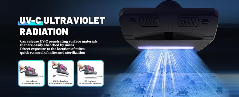 Cordless Vacuum Cleaner,Stick Vac with LED Screen,4 in 1 Mattress Vacuum, 1500mah Battery, Strong Suction,Suitable for Bed, car, Sofa, Carpet, pet Hair,Hardwood Floor