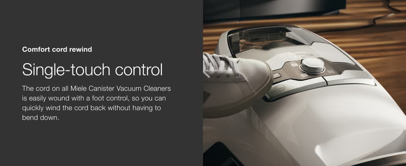 Miele Blizzard CX1 Cat & Dog Bagless Canister Vacuum, Lotus White - Pet Hair, Portable