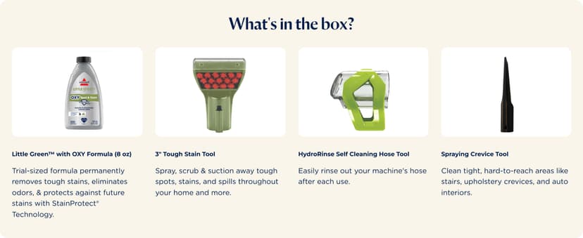 BISSELL Little Green Multi-Purpose Portable Carpet and Upholstery Cleaner, Car and Auto Detailer, with Exclusive Specialty Tools, Green, 1400B