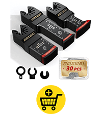 28PCS Oscillating Saw Blades, Professional Universal Titanium Multitool Blades for Wood Metal, Quick Release Multi Tool Blades Kits Compatible with Dewalt Ryobi Milwaukee Rockwell Fein