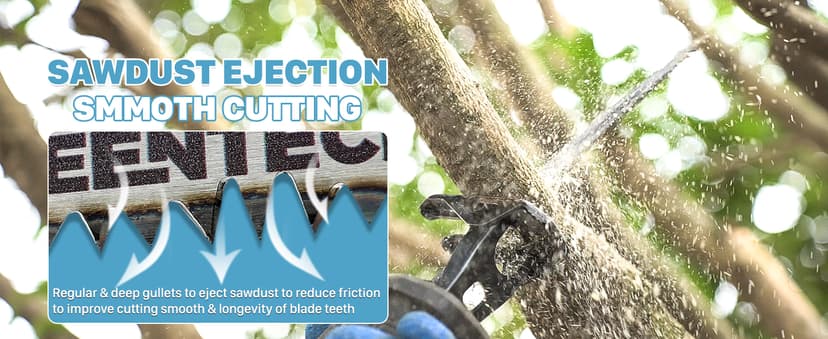 KEENTECH 6 Inch Cr-V Reciprocating Saw Blade 5-Pack for Cutting Wood, Engineered Wood, PVC Piping, Drywall, 6 TPI Fleam Ground Teeth, Compatible with Milwaukee Sawzall and Other Reciprocating Saws