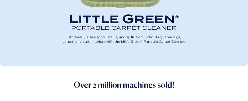 BISSELL Little Green Multi-Purpose Portable Carpet and Upholstery Cleaner, Car and Auto Detailer, with Exclusive Specialty Tools, Green, 1400B