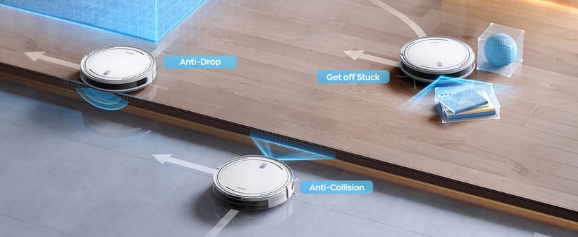 Vyzzle Robot Vacuum, 5000Pa Robot Vacuum and Mop, Smart Navigation, Ultra Slim Robot Vacuum Cleaner Self-Charging, Wi-Fi/App/Alexa Control, Ideal for Pet Hair, Hard Floor, Carpet