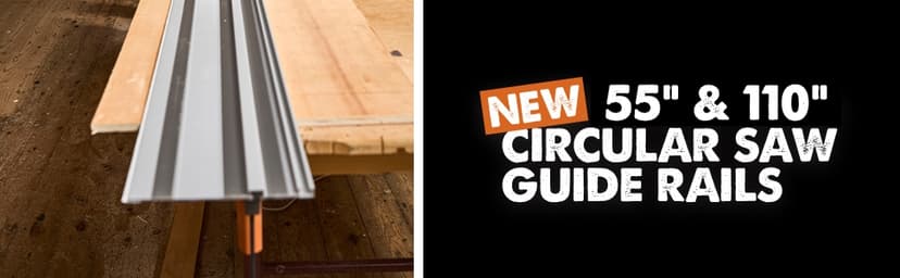 Evolution ST1400-G2 55" Circular Saw Guide Rail/Track | Universal Fit: Makita, Bosch, Festool, Triton, Metabo | 55"/4.6ft (1.4m) | Includes Self-Aligning Bars, 2x Track Clamps, Hex Key & Carry Bag