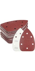 HYCHIKA Detail Sander, 14,000 OPM Compact Electric Sander Tool with 12 Pcs Sandpapers,Efficiency Dust Collection System,Suitable for Tight Spaces Sanding,Polishing,Removing Paint in Home Decoration