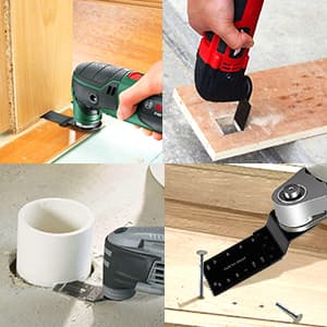 26pcs Oscillating Saw Blades Titanium Multitool Blades for Wood Plastics Metal oscillating Tool Blades Kits Fit Rockwell Ridgid Ryobi Milwaukee Chicago Craftsman Dewalt