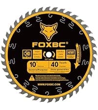 FOXBC 10 Inch Saw Blade 90-Teeth Ultimate Polished Finish Saw Blade for Wood, 5/8-Inch Arbor