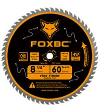 FOXBC 6-1/2 inch Circular Saw Blade 40T 60T Combo Pack, Ultra Fine Finish for Wood Cutting, Thin-Kerf with 5/8" Arbor