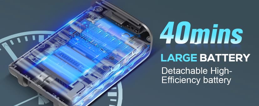 Vacuum Cleaner for Home, Cordless Vacuum Cleaner with 80000 RPM High-Speed Brushless Motor, Max 40 Mins Runtime, 5 Stages High Efficiency Filtration Vacuum for Hard Floors