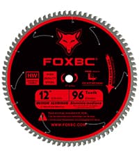 FOXBC 10 Inch Thin Kerf Fine Finish Crosscut Table Saw Blade, 60-Tooth ATB, with 5/8-Inch Arbor