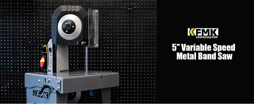 10A Variable Speed Metal Band Saw with Large Workbench, 5" Cutting Capacity, Adjustable Speed 137-472 FPM, BandSaw Perfect for Metalworking, Knife Cutting