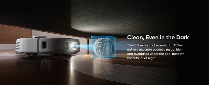 eufy X10 Pro Omni Robot Vacuum and Mop Combo, 8,000 Pa Suction, Dual Mops with 12 mm Auto-Lift and Carpet Detection, AI Obstacle Avoidance, Auto Mop Washing, Auto Drying, Self-Emptying, White