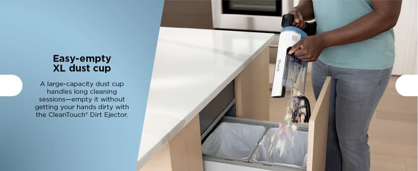 Shark IZ562H Cordless Pro Vacuum with Clean Sense IQ and Odor Neutralizer, PowerFins Plus Brushroll, Includes Duster Crevice & Pet Tool, Up to 40 Minute Runtime, Light Blue, Without MultiFLEX