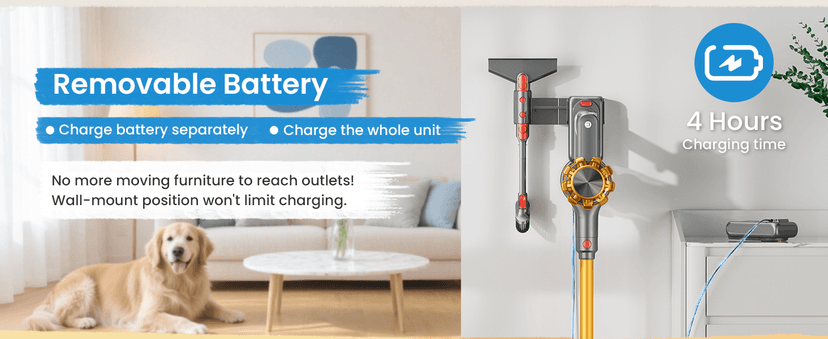 Cordless Vacuum Cleaner, 500W/45Kpa Vacuum Cleaners for Home with LED Display, 8 in 1 Lightweight Stick Vacuum with 50Min Runtime, Anti-tangle, Wall Mount Charging for HardFloor/Carpet/Pet Hair