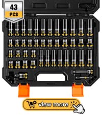 BOEN Pro 1/2" Drive Metric Deep Impact Socket Set, 21-Piece CR-MO &CR-V Steel, Upgraded Torque & Durability, 10mm-24mm, Includes Extension Bars, Universal Joint, Adapter – Meets ANSI