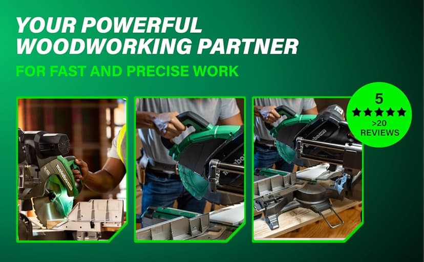 Metabo HPT 12-Inch Dual Bevel Sliding Miter Saw, 4000 RPM No-Load Speed, 45° Left and Right Bevel Range, Precision Miter Angles, 9 Detent Stops, Xact Cut Shadow Line, C12RSH3