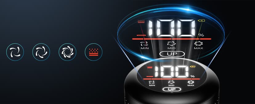 Cordless Vacuum Cleaner, 45Kpa 550W 65Mins Self-Standing Vacuum Cleaners for Home, Stick Vacuum with Touch Screen, Anti-tangle Brush, Rechargeable Vacuum Cordless for Pet Hair, Carpet, Hardwood Floor