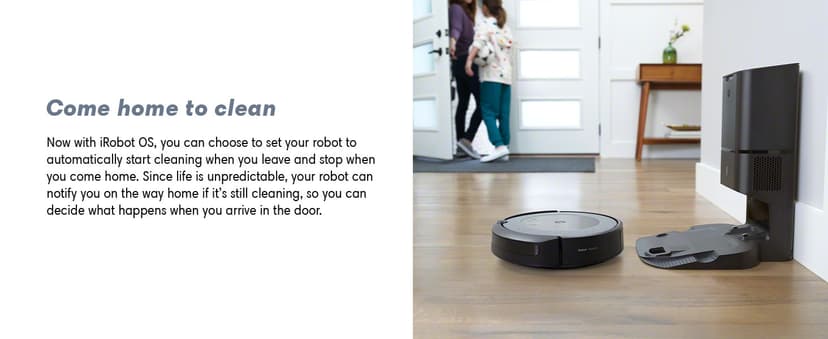 iRobot Roomba i3+ EVO (3550) Self-Emptying Robot Vacuum – Now Clean by Room with Smart Mapping, Empties Itself for Up to 60 Days, Works with Alexa, Ideal for Pet Hair, Carpets, Roomba i3+