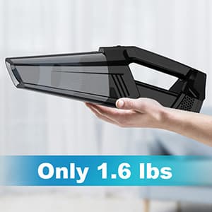 Handheld Vacuum Cordless Car Vacuum Portable with LED Light, High Power Suction, Lightweight Rechargeable Hand Vacuum, Hand Held Vacuum Cleaner for Car Home Office, Pet Hair, Black