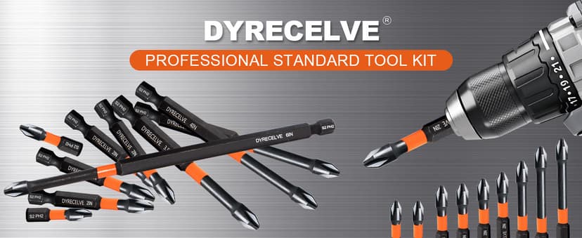 10-Pack Phillips Bits #2 Impact, 2-Inch Magnetic Phillips Head Drill & Screwdriver Bits, PH2 Premium S2 Steel 1/4" Hex Shank for Impact Drivers, Professional & DIY Use