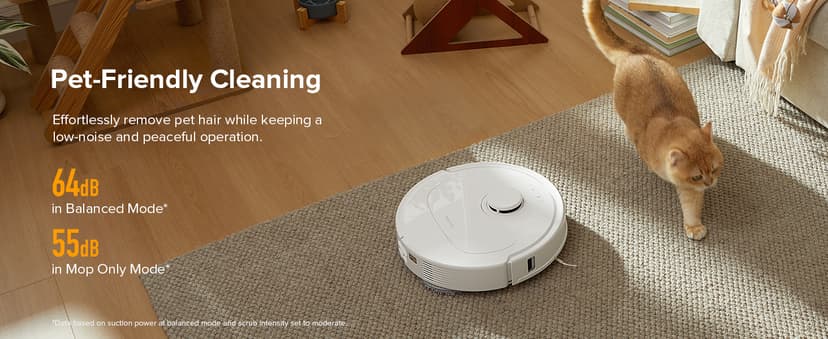 roborock Qrevo Series Robot Vacuum and Mop, 8000Pa Suction, Upgraded from Qrevo S, Anti-Tangle Brush, Smart Obstacle Avoidance, Auto Mop Washing, All-in-One Dock, 200RPM Spinning Mops, White(QV 35A)