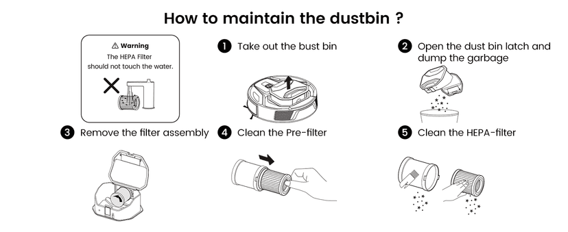 Lefant M320 Robot Vacuum with Mop Combo, 6500Pa Powerful Suction, 210 Mins Runtime, Slim, 800ml Visible Dustbin, Carpet Detection, Alexa Voice Control, Ideal for Hard Floor and Pet Hair, White