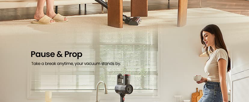 Cordless Vacuum Cleaner with Bendable Wand, Lightweight Stick Vacuum Cleaners for Home, Hard Floor & Carpet, Pet Hair,Under Furniture, 6-in-1 Handheld Vacuum, Self-Standing, Wall Mount Storage