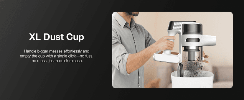Cordless Stick Rechargeable Vacuum Cleaner, Lightweight, 55min Runtime, 9 in 1 Powerful Suction, Self Standing, Anti Tangle LED Headlight, Ideal for Carpets, Hardwood Floors, Pet Hair, and Home