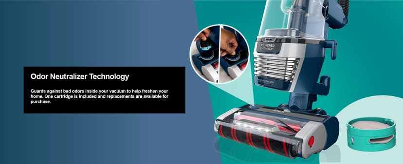Shark Upright Vacuum, Stratos with DuoClean PowerFins, HairPro, Powered Lift-Away, Self-Cleaning Brushroll, & Odor Neutralizer Technology, Navy, AZ3002