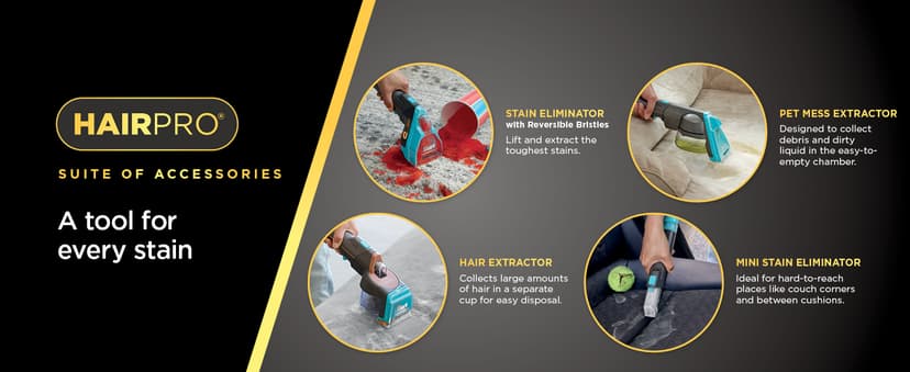 Shark StainStriker HairPro Portable Carpet, Upholstery & Area Rug Cleaner with Pet Mess & Hair Tools, Self-Cleaning, Perfect for Pets & Car Interiors, 4 Cleaning Tools & Pet Solution, Copper, PX251