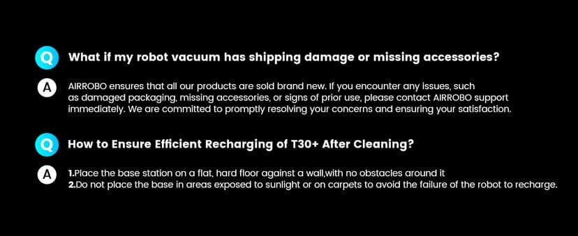 AIRROBO T30+ Robot Vacuum and Mop, 60-Day Self-Emptying, Proactive Intelligence Obstacle Avoidance, Carpet Detection, Tangle-Free Brush, 6000PA Suction, LDS Mapping, APP & Voice Control