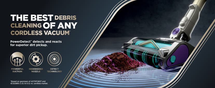 Shark PowerDetect Cordless Stick Vacuum, Powerful Suction, HEPA Filtration, 70-Minute Runtime, Carpet & Hard Floor, Portable, XL Dust Cup, Stick Vacuum for Pet Hair, Dark Gray, IP1251