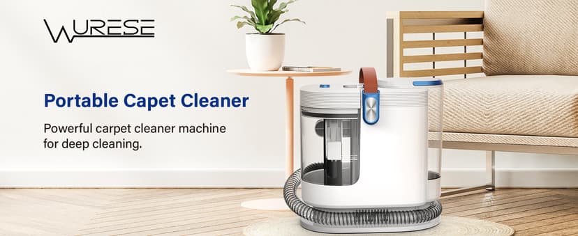 Portable Carpet Cleaner Machine, Carpet Shampooer, 15Kpa Upholstery Cleaner with 3 Tools, 54oz Large Water Tank, 16.4ft Power Cord, Spot and Stain Deep Cleaner for Rug, Couches, Car,azure