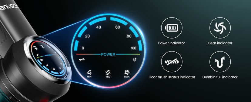 Cordless Vacuum Cleaner, 550W/45KPa Cordless Vacuum, 65 Mins Run Time, Self-Supporting Design,Stick Vacuum with OLED Display and Anti-Tangle Brush for Home, Carpets, Hard Floors and Pet Hair