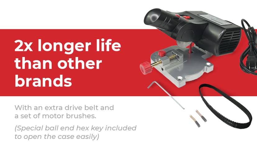 JOUNJIP Mini Miter Cut-Off Chop Saw for Hobby Miniature Model Making, Carbon Arrow Shafts, Zinc Stained Glass Came, 223/5.56 Brass - Cuts Max. 1/2" High x 1/2" Wide or 1/4" H x 3/4" W