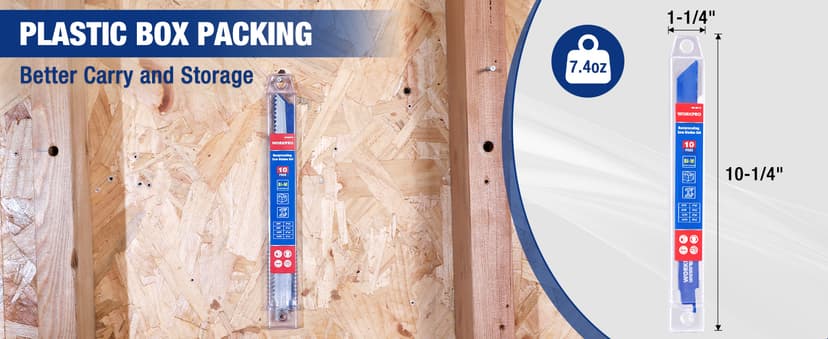 WORKPRO 32-Piece Reciprocating Saw Blade Set - Metal/Woodcutting Saw Blades, Pruner Saw Blades with Organizer Pouch