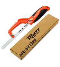 Mutt Tools Mini Hacksaw for Metal with 10-inch Bi-Metal Blade for Precision Cutting - Compatible with 10" and 12" Blades - Small Cutting Saw