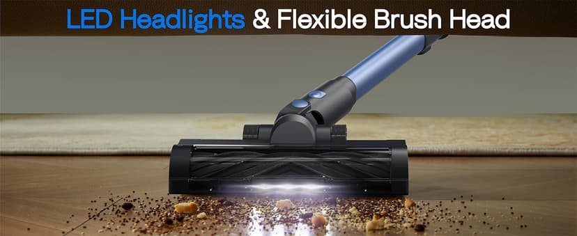 Cordless Vacuum Cleaner, 30KPA 350W Self-Standing Stick Vacuum Cleaner with LED Touch Screen, Charging Wall Mount, 3 Suction Modes, Anti-Tangle Wireless Vacuum for Home/Hair/Carpets/Hard Floor