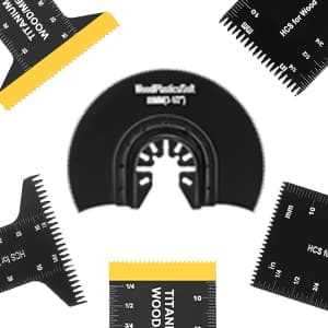 26pcs Oscillating Saw Blades Titanium Multitool Blades for Wood Plastics Metal oscillating Tool Blades Kits Fit Rockwell Ridgid Ryobi Milwaukee Chicago Craftsman Dewalt