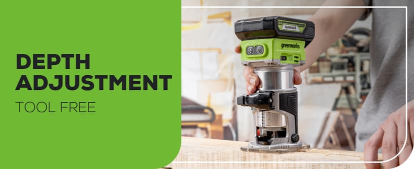 Greenworks 24V Brushless 2-Tool Combo Kit,Cordless Jig Saw+Wood Router Power Tool Sets Including Battery