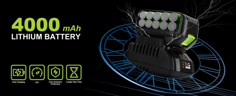 Yougfin Cordless Impact Wrench 1/2 inch for Lug Nuts, 20V Brushless Power Impact Gun Kit 400N.M, 4.0 Ah Battery Powered Impact Driver Heavy Duty, Electric Impact Wrench for Car Home