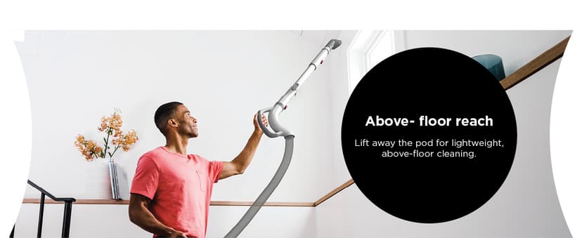 Shark | Upright Vacuum Cleaner | Navigator Lift-Away | Swivel Steering | HEPA Filter | Vacuum for Pet Hair | Crevice Tool & Dusting Brush Included | For Carpets & Hard Floors | White/Silver | NV356E