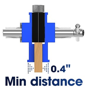 Self Centering Doweling Jig Kit, Drill Jig For Straight Holes Biscuit Joiner Set With 6 Drill Guide Bushings, Adjustable Width Drilling Guide Power Tool Accessory Jigs (Blue)