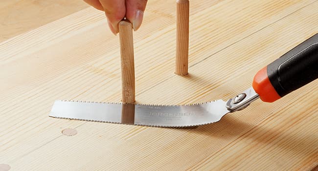 JORGENSEN Japanese Flush Cut Saw, 5 Inch Pro Double Edge Pull Saw, SK5 Flexible Blade Wood Handsaw, 18/25 TPI Blade with Soft Grip Handle for Hardwood & Softwood Woodworking, Wood Trim