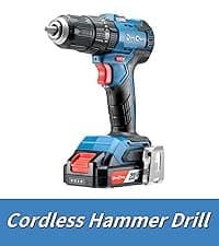 DongCheng Hammer Drill 6A,1/2 Inch Keyed Chuck, 0-3000 RPM/45000 BPM Impact Drill with 15PCS Drilling Bits for Brick Wall, Metal & Wood, DZJ05-13