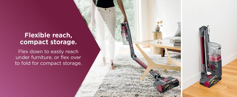 Shark IZ163H Pet Plus Cordless Stick Vacuum with Self-Cleaning Brushroll and HEPA Filter, Lightweight Deep Cleaning Vacuum for Carpet and Hard Floors, Folds for Easy Storage, 40-min Runtime, Raspberry
