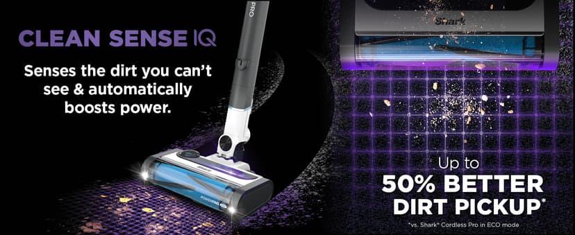 Shark IZ562H Cordless Pro Vacuum with Clean Sense IQ and Odor Neutralizer, PowerFins Plus Brushroll, Includes Duster Crevice & Pet Tool, Up to 40 Minute Runtime, Light Blue, Without MultiFLEX